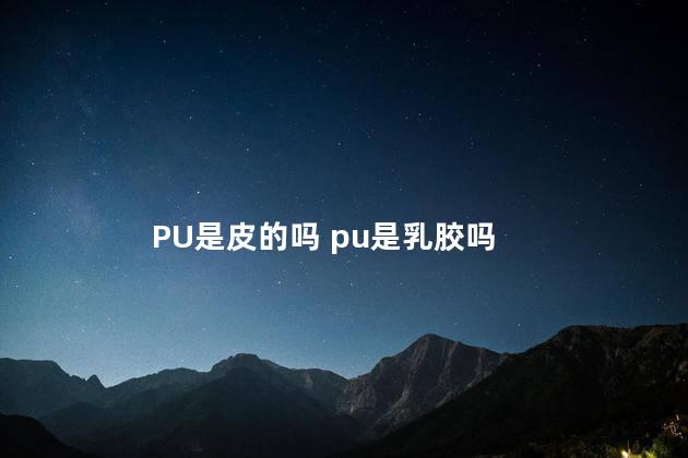 PU是皮的吗 pu是乳胶吗